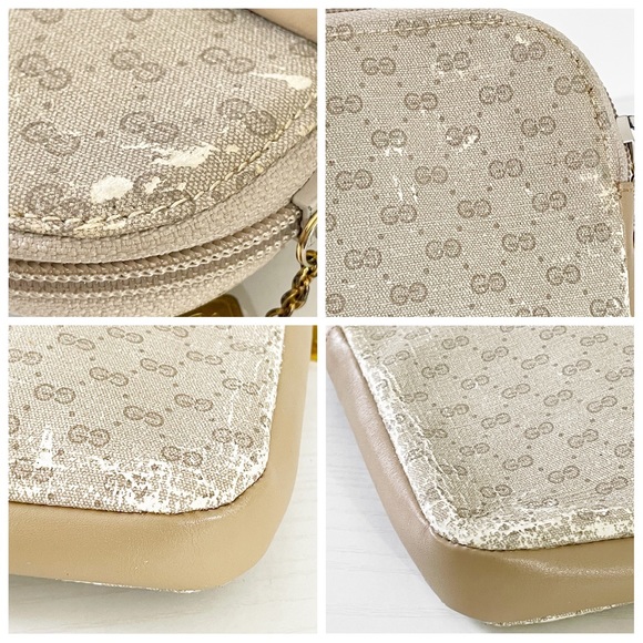 ❤️SOLD❤️Gucci vintage micro monogram canvas and leather clutch bag - Picture 4 of 9